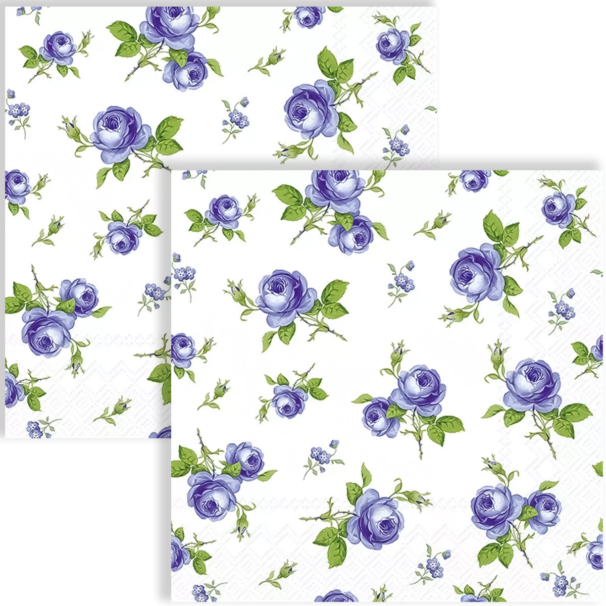 Guardanapo para Decoupage Ihr 33x33cm com 2 Unidades - Rosas Azuis