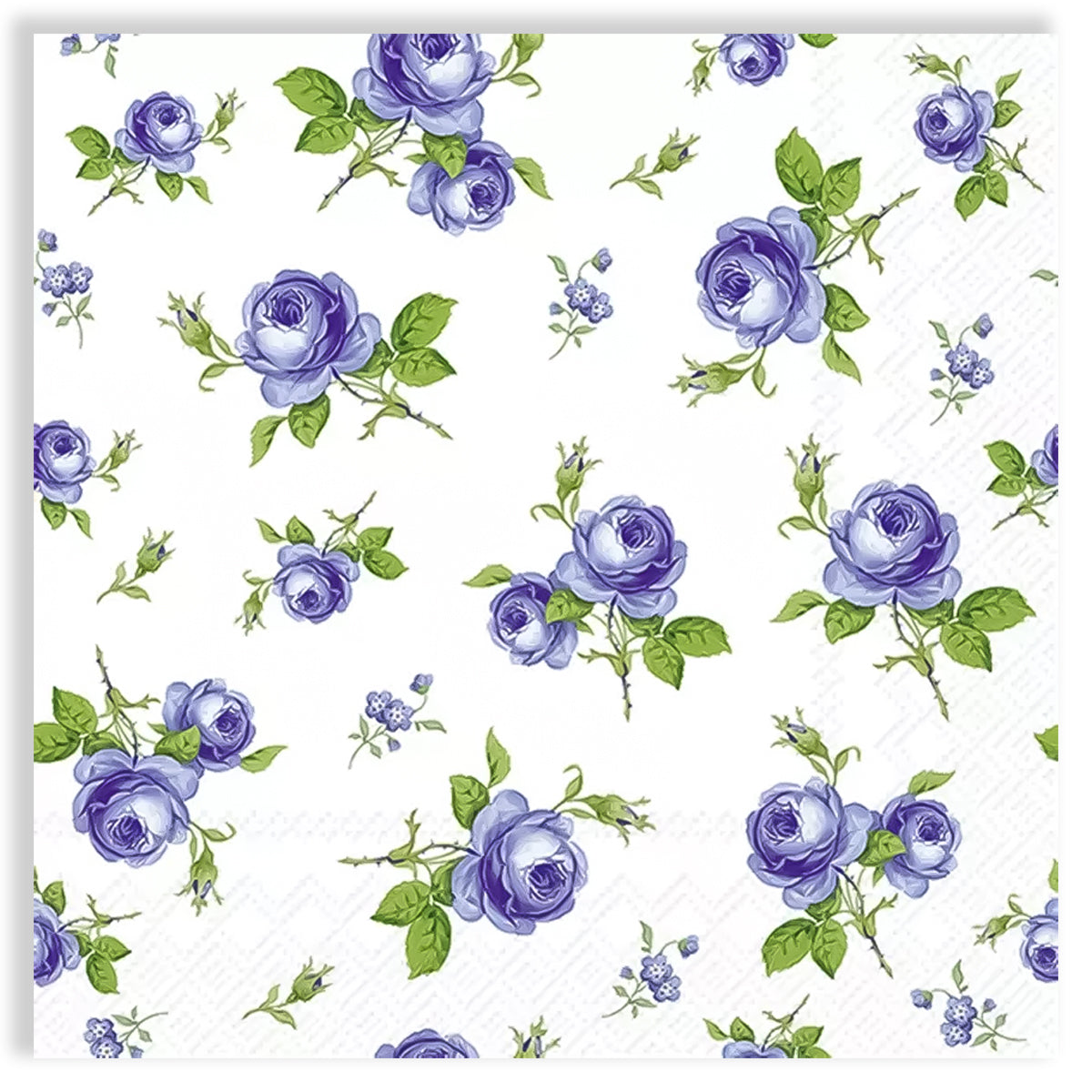 Guardanapo para Decoupage Ihr 33x33cm com 2 Unidades - Rosas Azuis