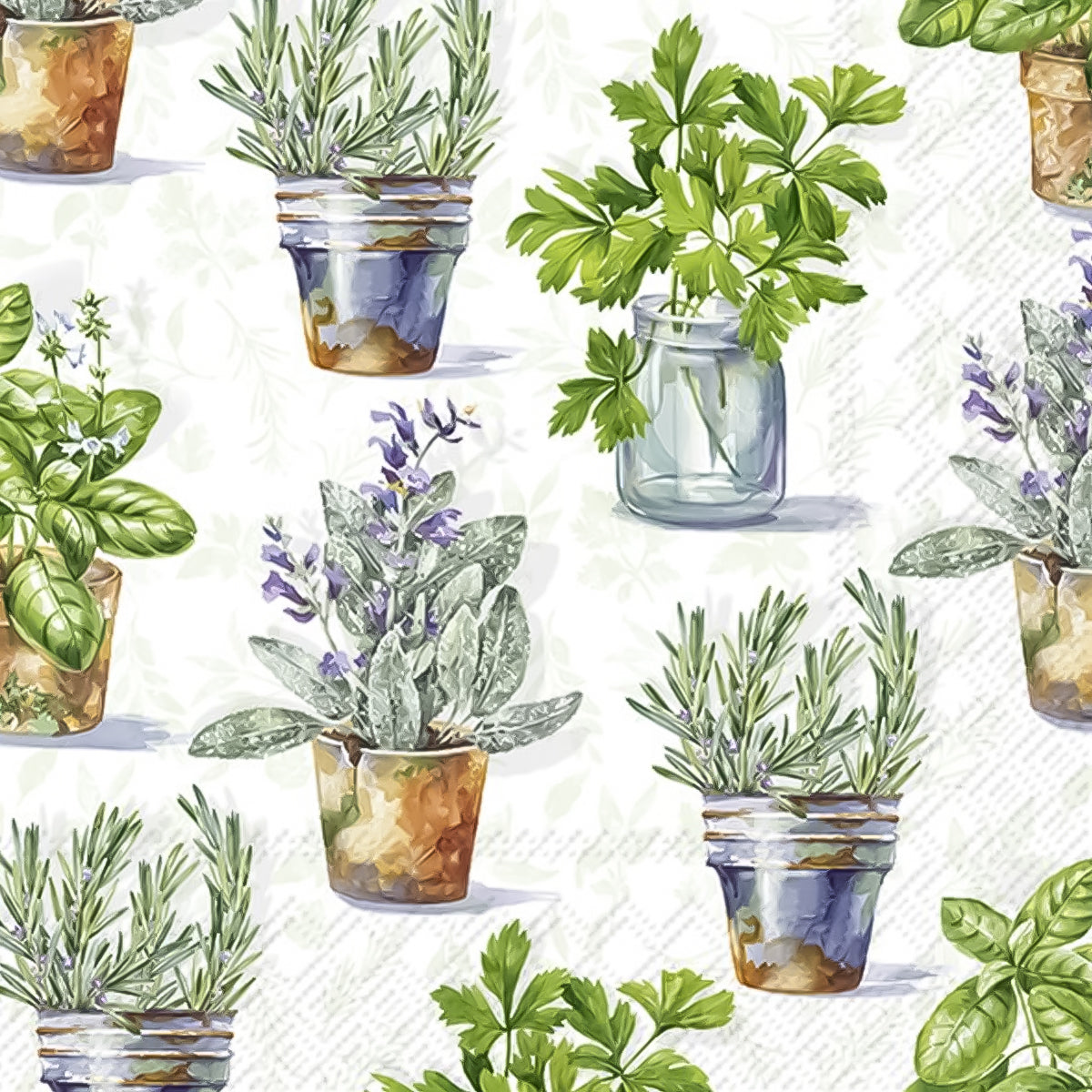 Guardanapo para Decoupage Ihr 33x33cm com 2 Unidades - Ervas Aromáticas