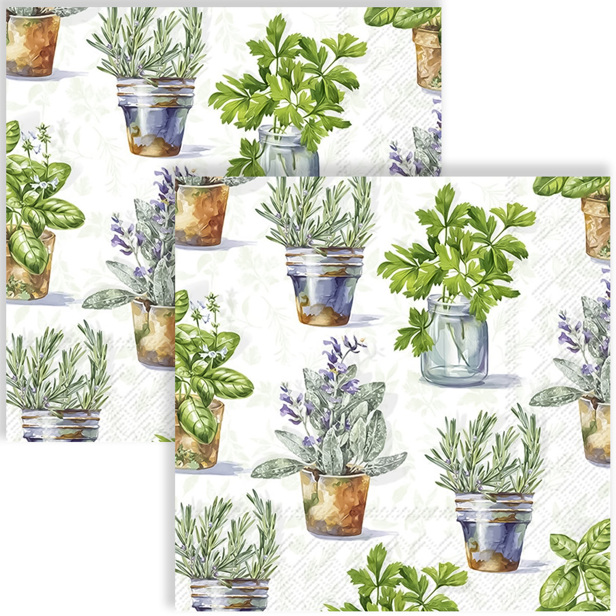 Guardanapo para Decoupage Ihr 33x33cm com 2 Unidades - Ervas Aromáticas