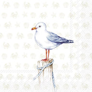Guardanapo para Decoupage Ihr 33x33 Passaro Branco do Mar C/ 20 Unidade