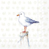 Guardanapo para Decoupage Ihr 33x33 Passaro Branco do Mar C/ 20 Unidade