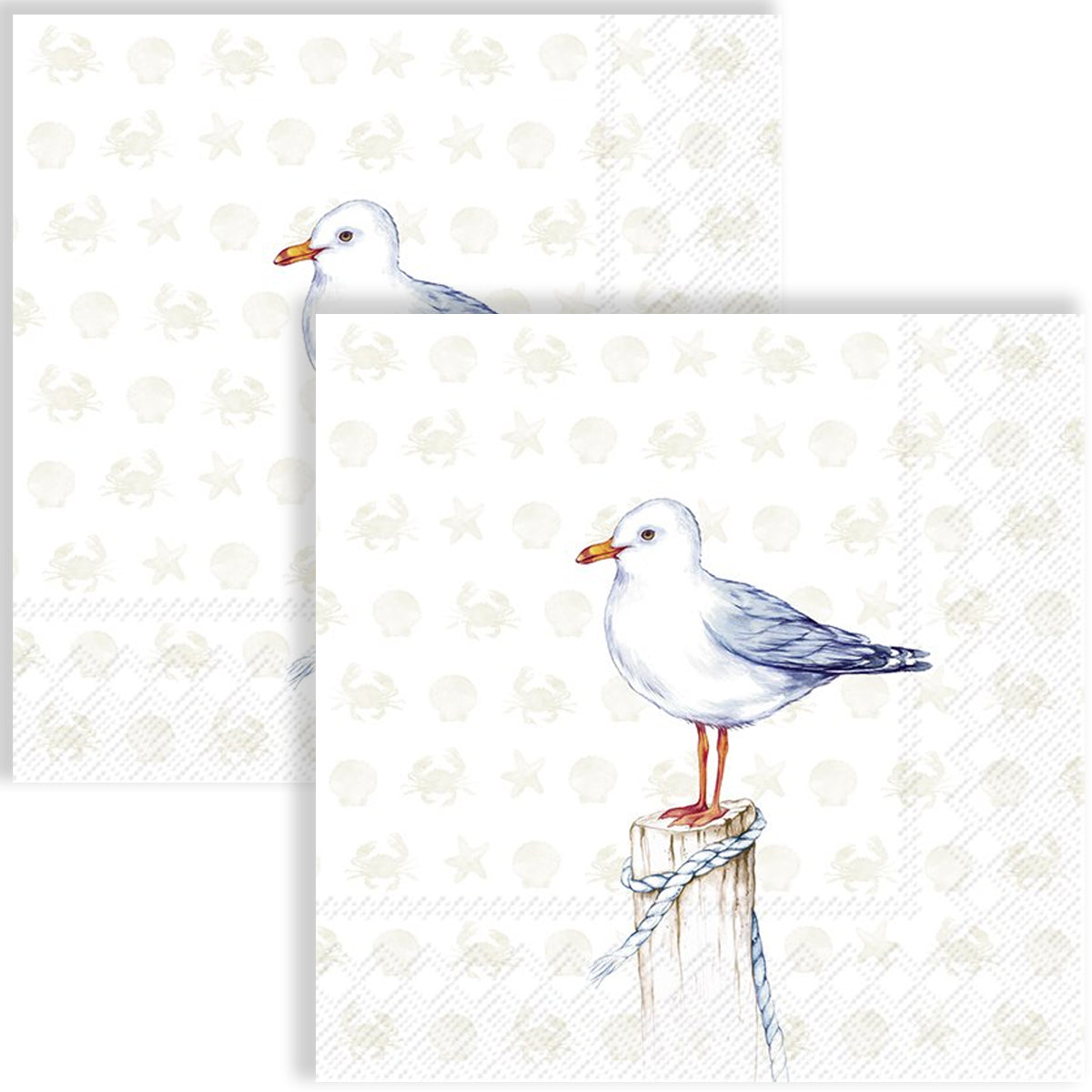 Guardanapo para Decoupage Ihr 33x33 Passaro Branco do Mar C/ 20 Unidade