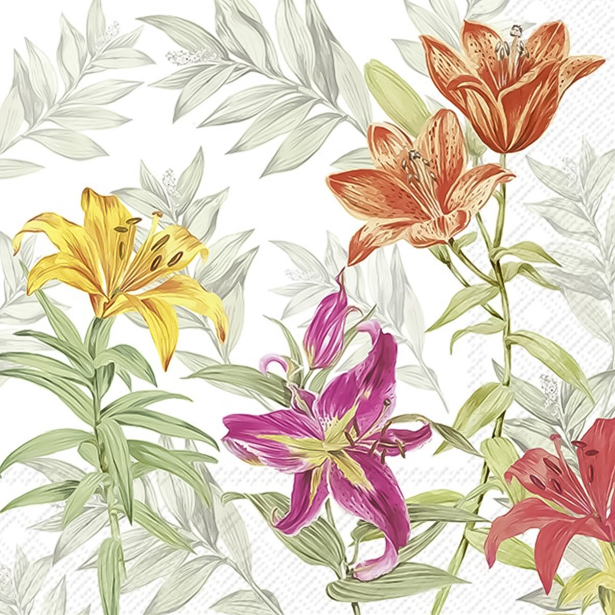 Guardanapo para Decoupage Ihr 33x33 Flores Lillibet C/ 20 Unidade