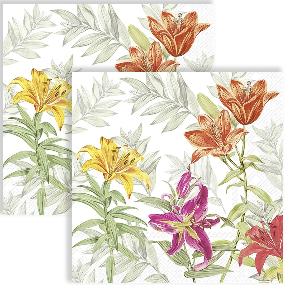 Guardanapo para Decoupage Ihr 33x33cm com 2 Unidades - Flores Lillibet