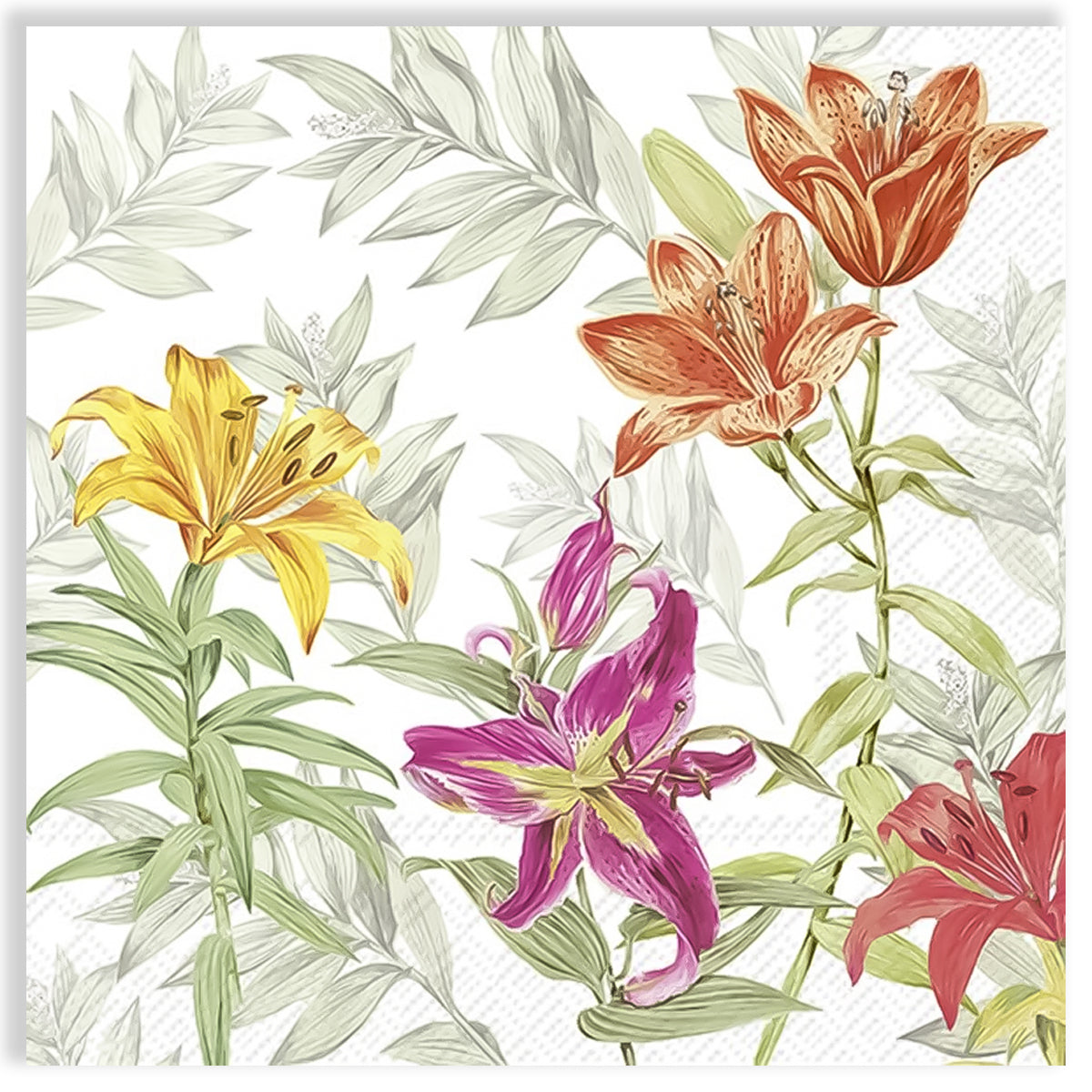 Guardanapo para Decoupage Ihr 33x33 Flores Lillibet C/ 20 Unidade