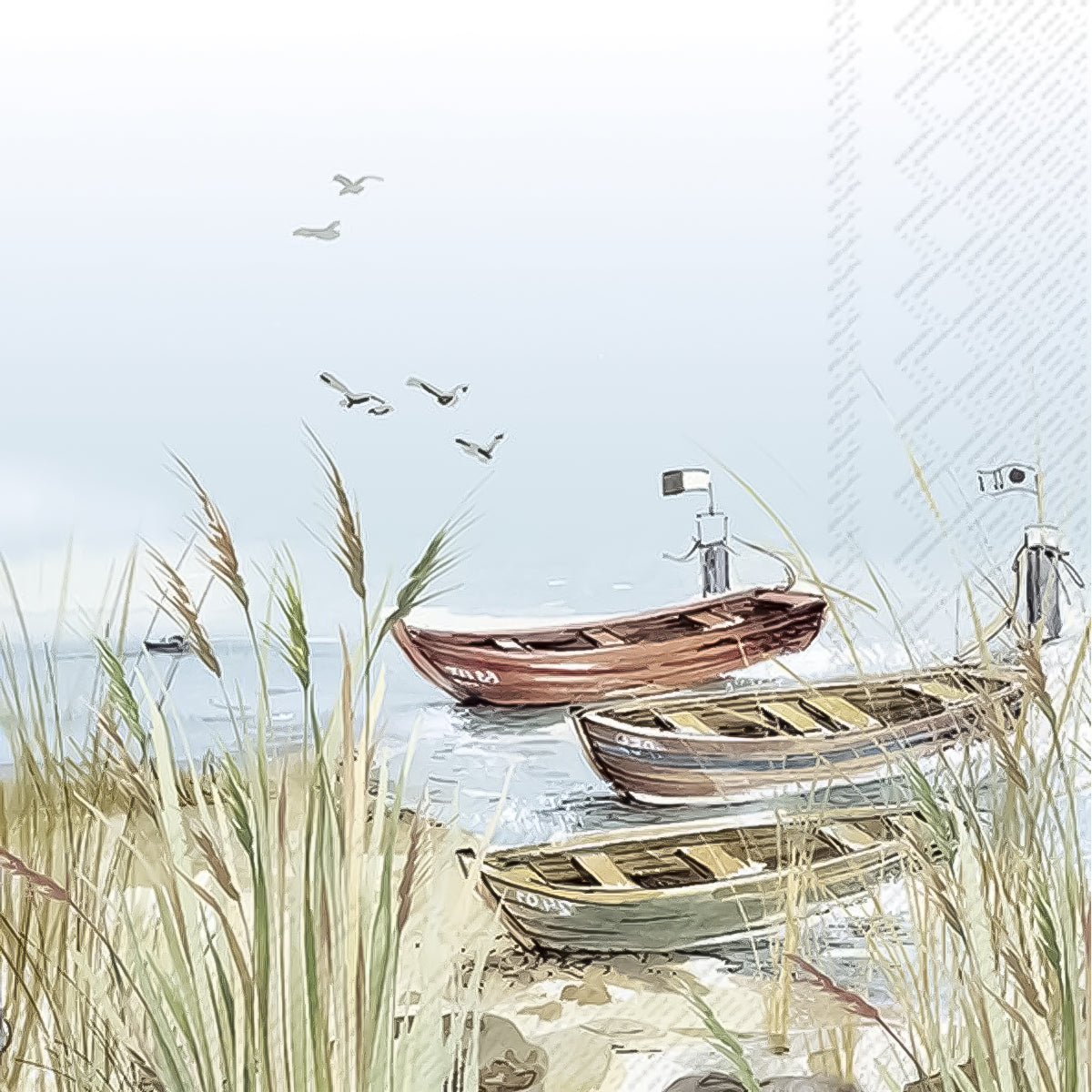 Guardanapo para Decoupage Ihr 33x33 Lugar Tranquilo Barco C/ 20 Unidade