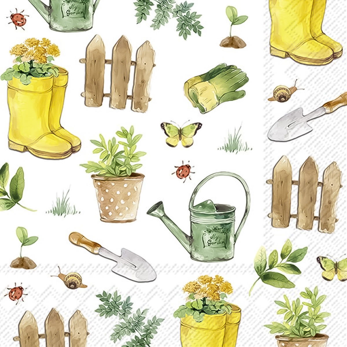 Guardanapo para Decoupage Ihr 33x33 Jardinagem C/ 20 Unidade