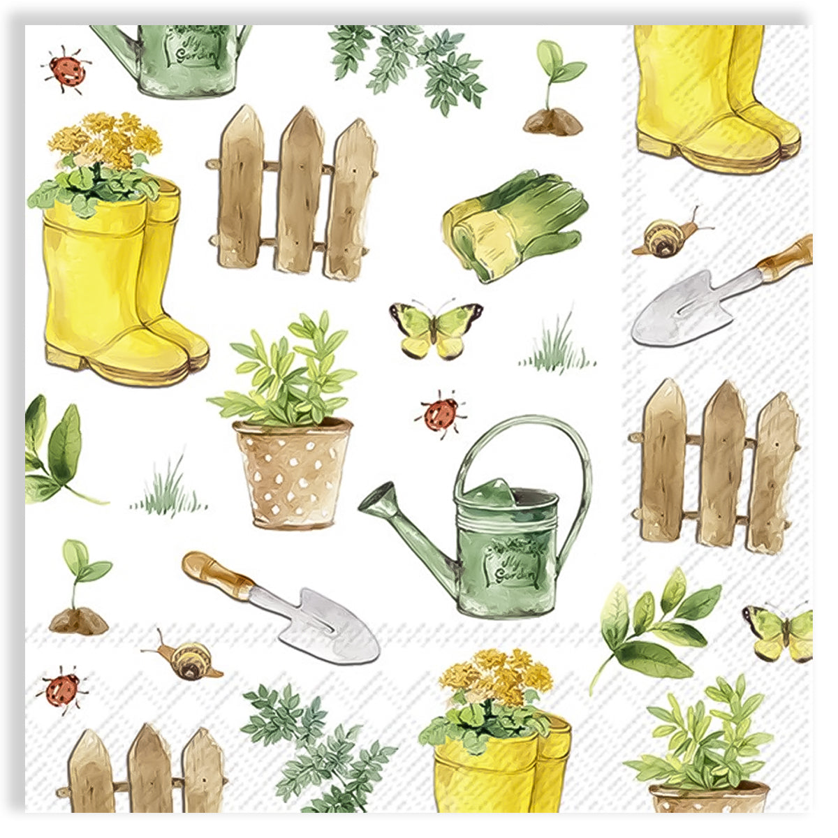 Guardanapo para Decoupage Ihr 33x33cm com 2 Unidades - Jardinagem