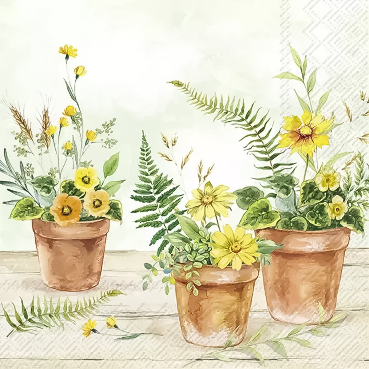 Guardanapo para Decoupage Ihr 33x33cm com 2 Unidades - Flores no Vaso