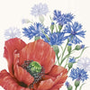 Guardanapo para Decoupage Ihr 33x33 Flores Papoula Centaurea C/ 20 Unidade