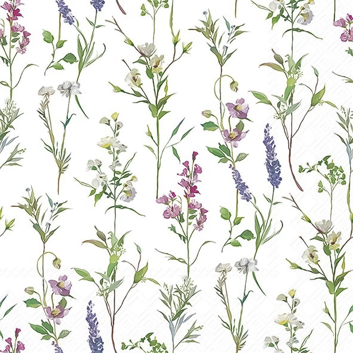 Guardanapo para Decoupage Ihr 33x33cm com 2 Unidades - Flores de Verão Branco