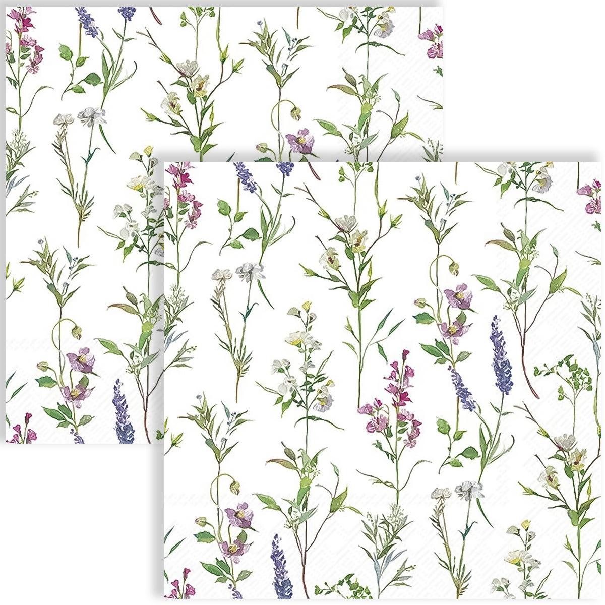 Guardanapo para Decoupage Ihr 33x33cm com 2 Unidades - Flores de Verão Branco