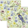 Guardanapo para Decoupage Ihr 33x33 Flores e Passaro Verde Claro C/ 20 Unidade