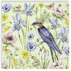 Guardanapo para Decoupage Ihr 33x33 Flores e Passaro Verde Claro C/ 20 Unidade