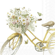 Guardanapo para Decoupage Ihr 33x33cm com 20 Unidades - Bicicleta de Flores