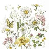 Guardanapo para Decoupage Ihr 33x33 Flores Silvestres Borboletas C/ 20 Unidade