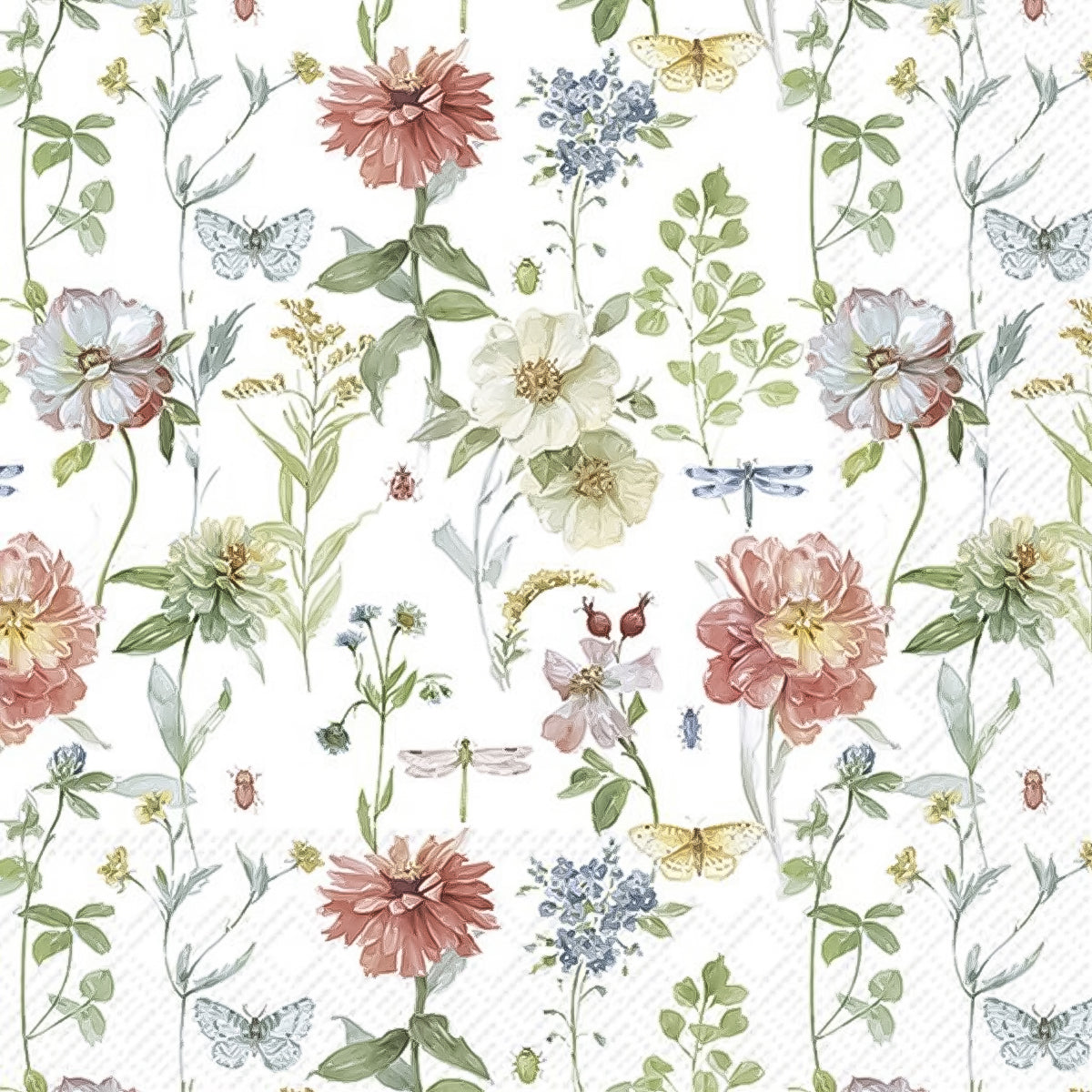 Guardanapo para Decoupage Ihr 33x33cm com 2 Unidades - Flores Floris