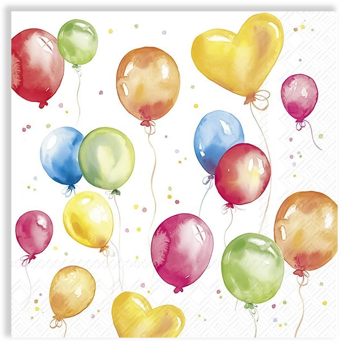 Guardanapo para Decoupage Ihr 33x33cm com 2 Unidades - Balões Coloridos