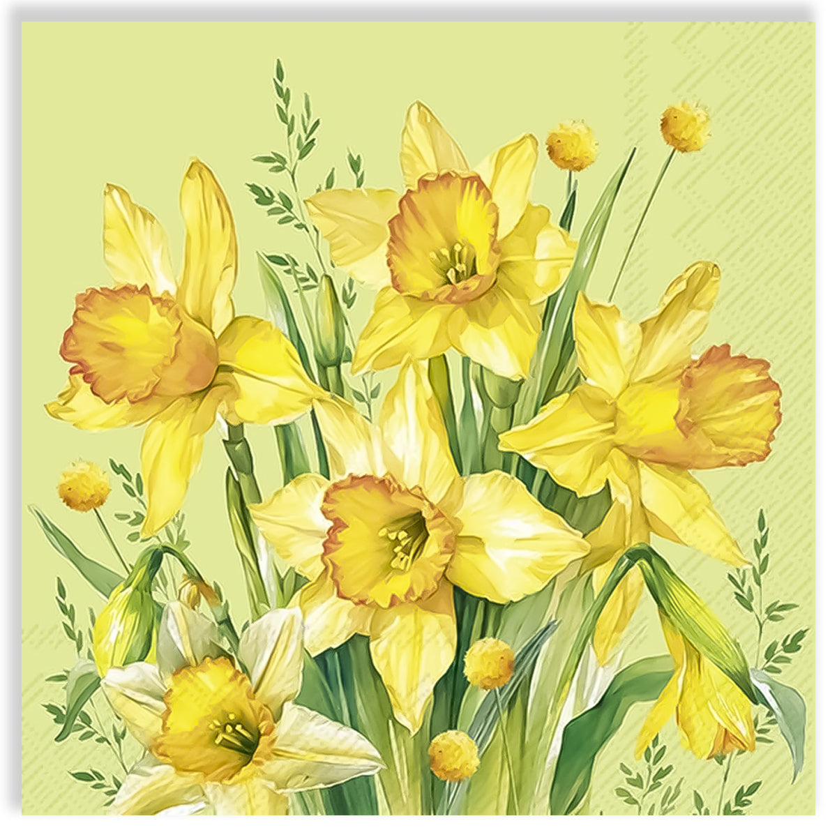 Guardanapo para Decoupage Ihr 33x33cm com 2 Unidades - Flores Amarelas