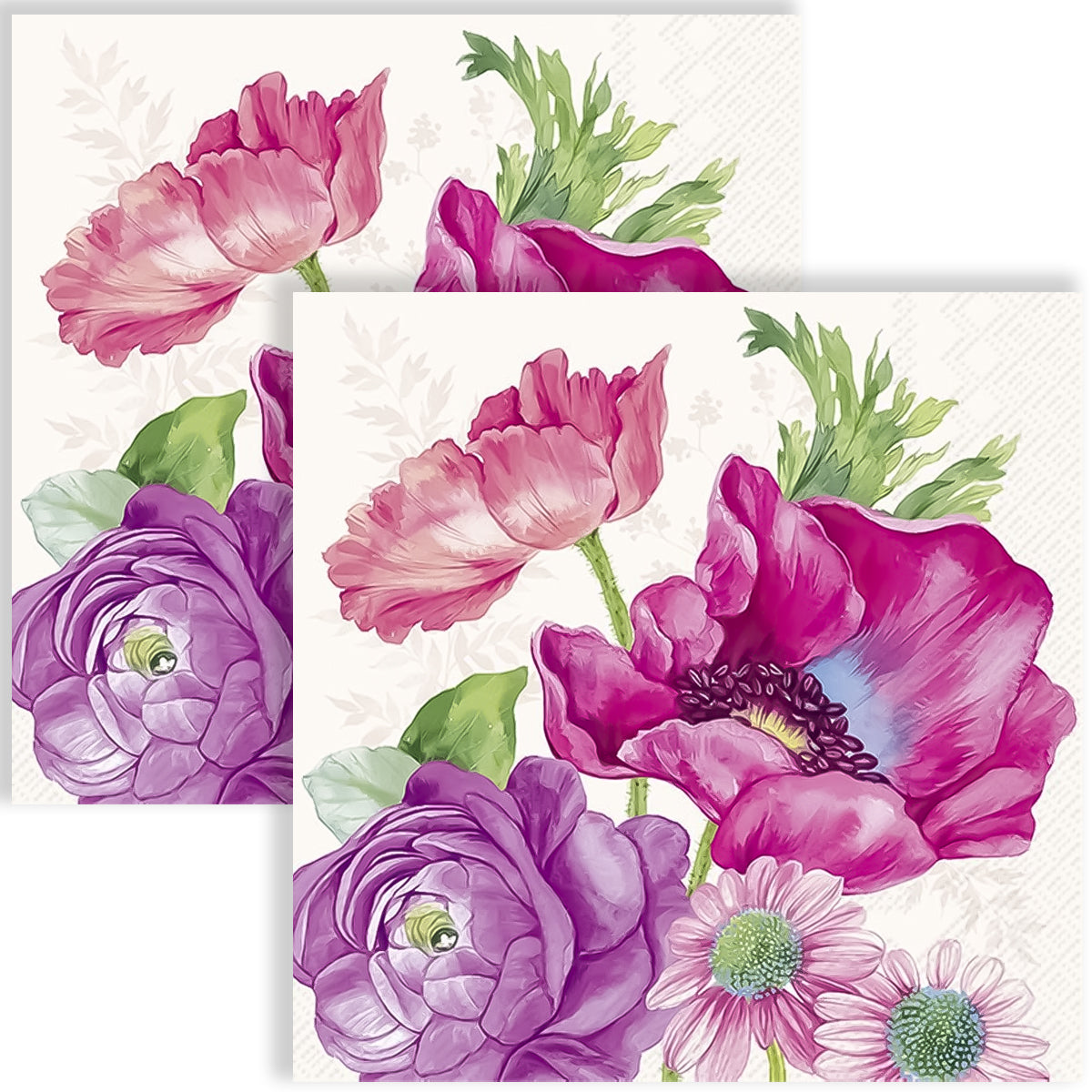 Guardanapo para Decoupage Ihr 33x33cm com 2 Unidades - Flores Joleen