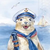 Guardanapo para Decoupage Ihr 33x33cm com 20 Unidades - Foca Capitão