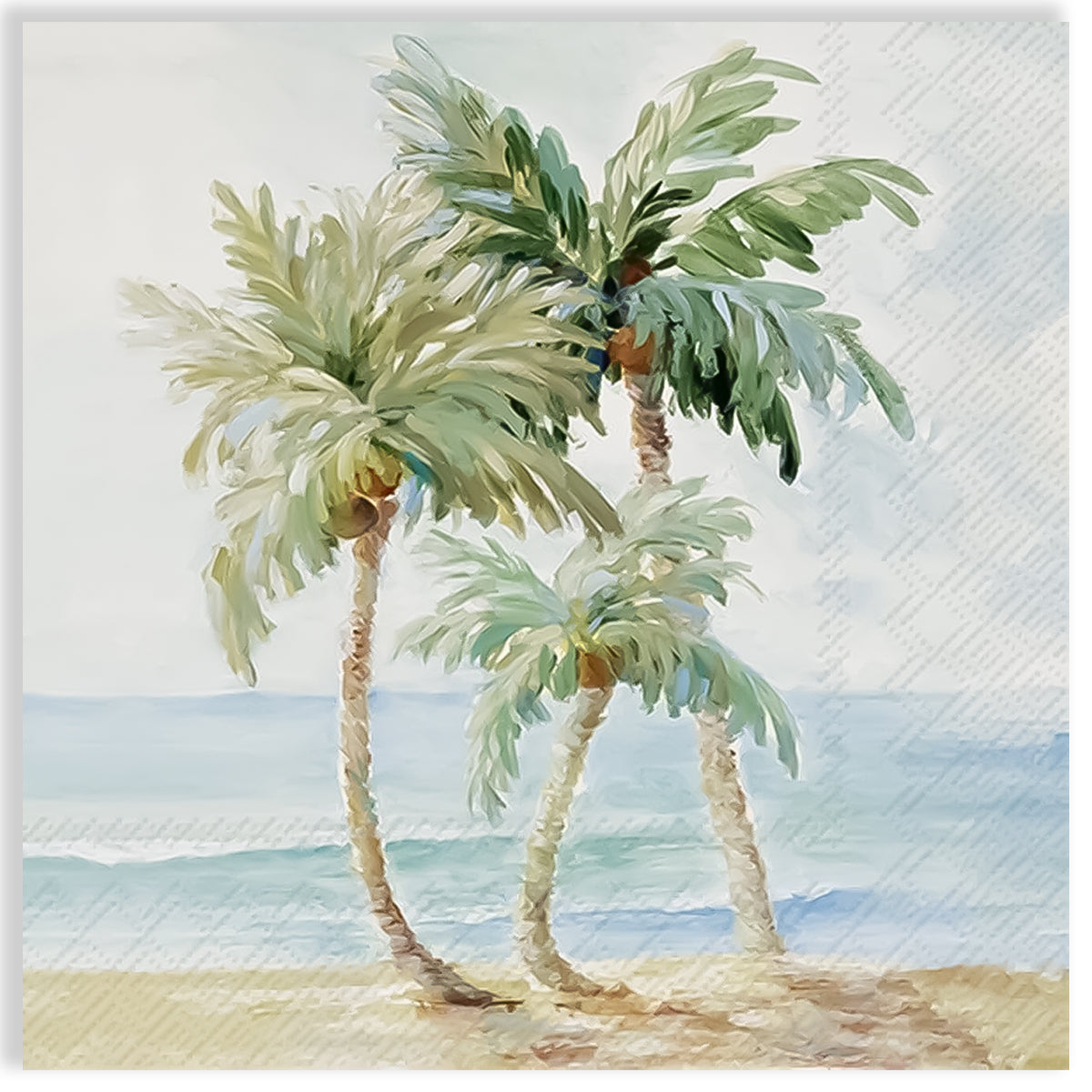 Guardanapo para Decoupage Ihr 33x33cm com 2 Unidades - Palmeira no Paraíso