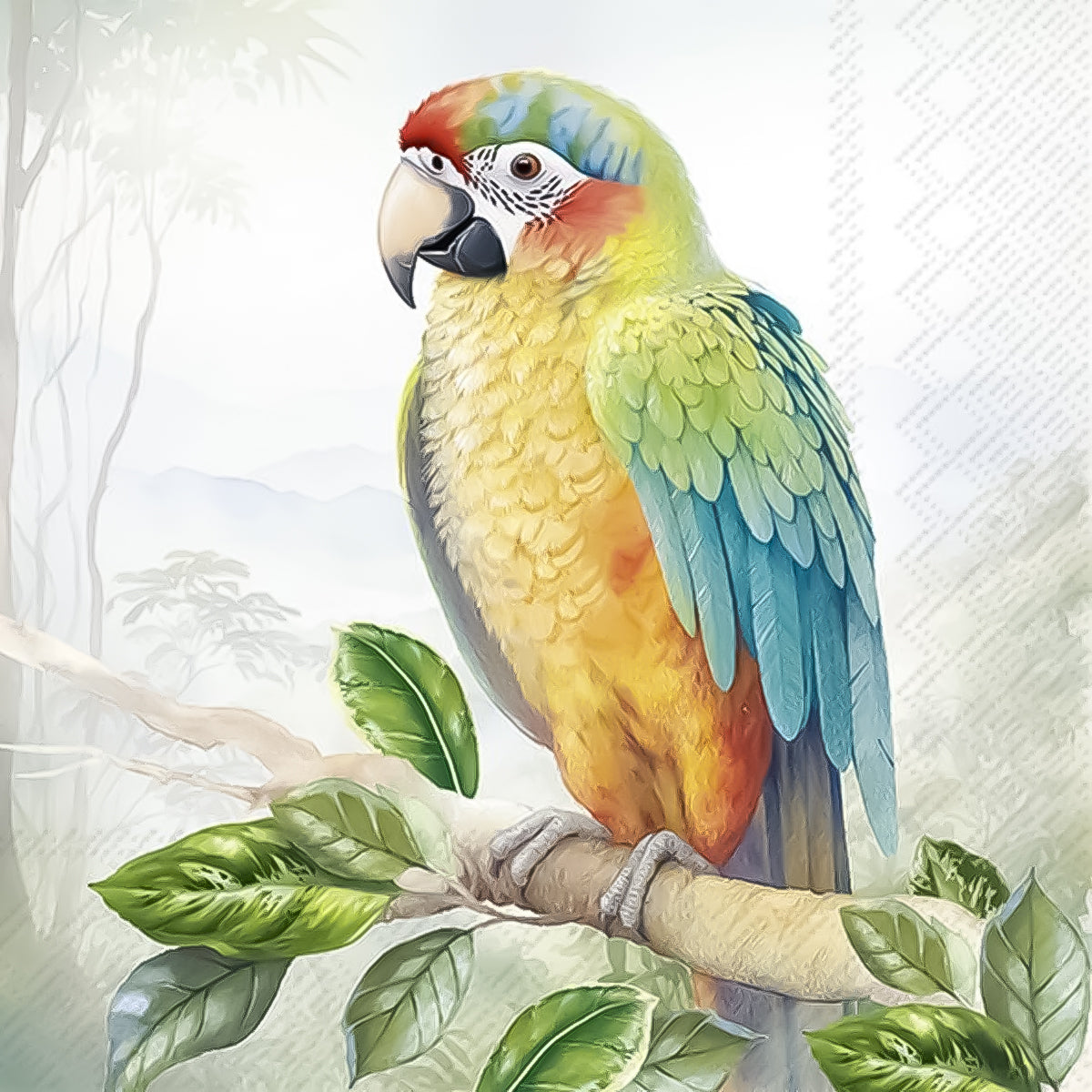 Guardanapo para Decoupage Ihr 33x33 Papagaio Exotico C/ 20 Unidade