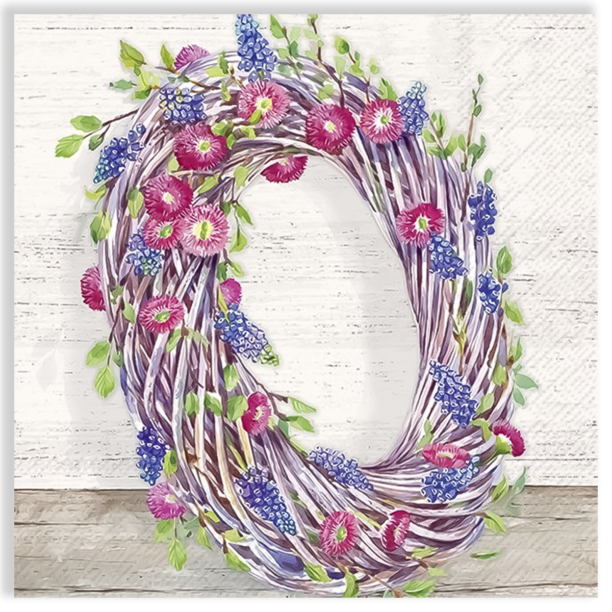 Guardanapo para Decoupage Ihr 33x33cm com 2 Unidades - Guirlanda de Flores