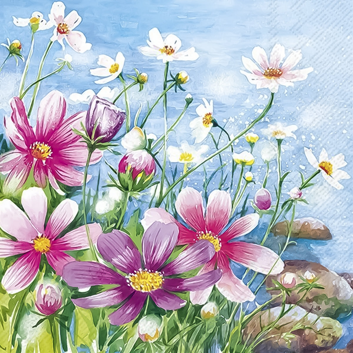 Guardanapo para Decoupage Ihr 33x33cm com 2 Unidades - Floral Katy