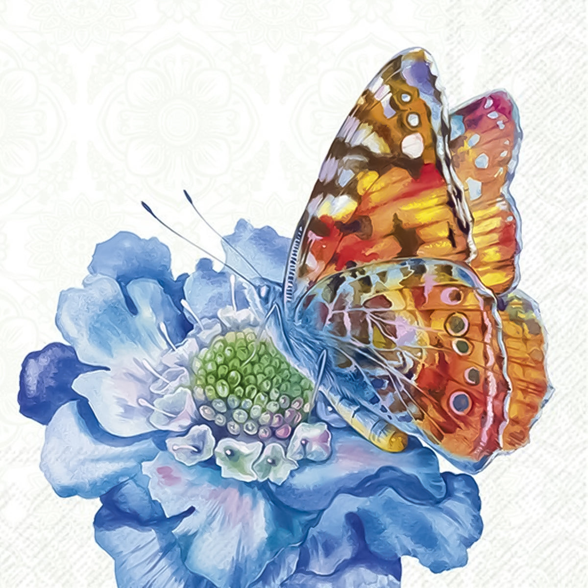 Guardanapo para Decoupage Ihr 33x33 Borboleta Graciosa Azul C/ 20 Unidade