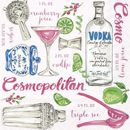 Guardanapo para Decoupage Ihr 33x33cm com 20 Unidades - Drink Bebida Branco