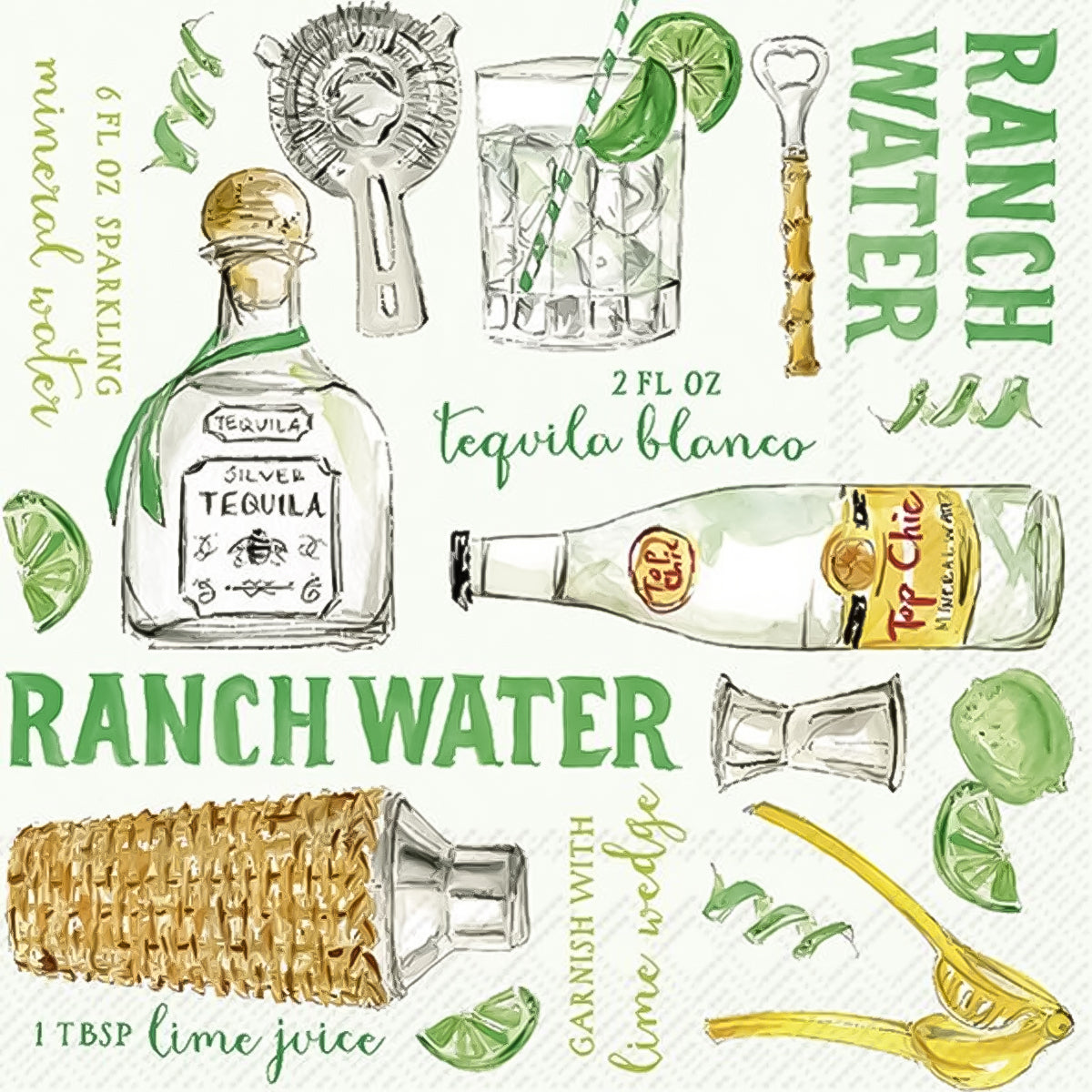 Guardanapo para Decoupage Ihr 33x33cm com 2 Unidades - Drink de Bebida