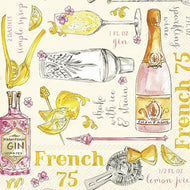 Guardanapo para Decoupage Ihr 33x33cm com 20 Unidades - Drink Bebida Francês