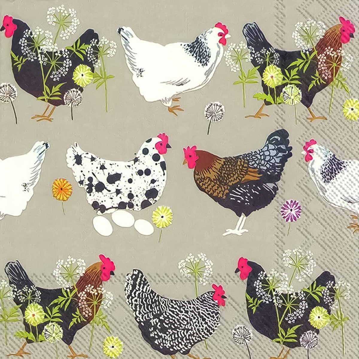 Guardanapo para Decoupage Ihr 33x33 Galos Spatter C/ 20 Unidade