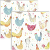 Guardanapo para Decoupage Ihr 33x33cm com 2 Unidades - Galinhas Coloridas