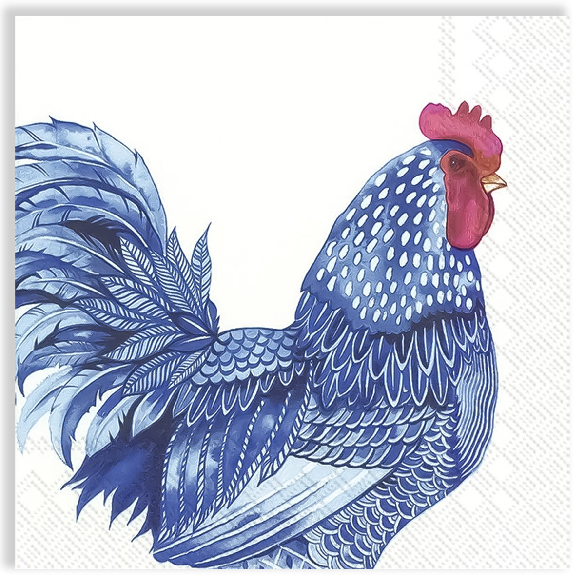 Guardanapo para Decoupage Ihr 33x33cm com 2 Unidades - Galo Azul