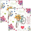 Guardanapo para Decoupage Ihr 33x33cm com 2 Unidades - Bicicleta Flores