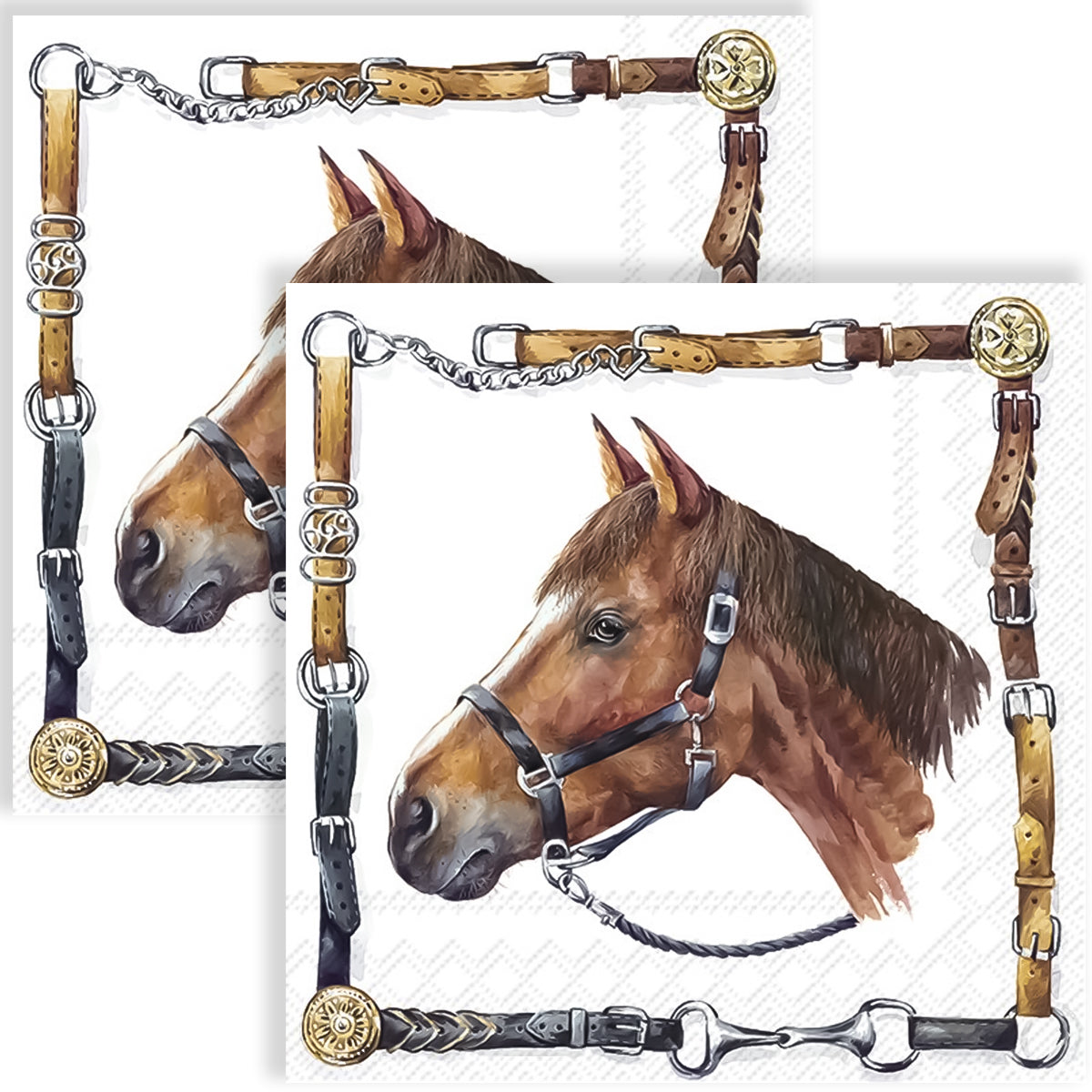 Guardanapo para Decoupage Ihr 33x33cm com 2 Unidades - Cavalo Nikas