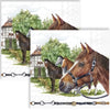Guardanapo para Decoupage Ihr 33x33cm com 2 Unidades - Família de Cavalos