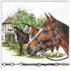 Guardanapo para Decoupage Ihr 33x33cm com 2 Unidades - Família de Cavalos