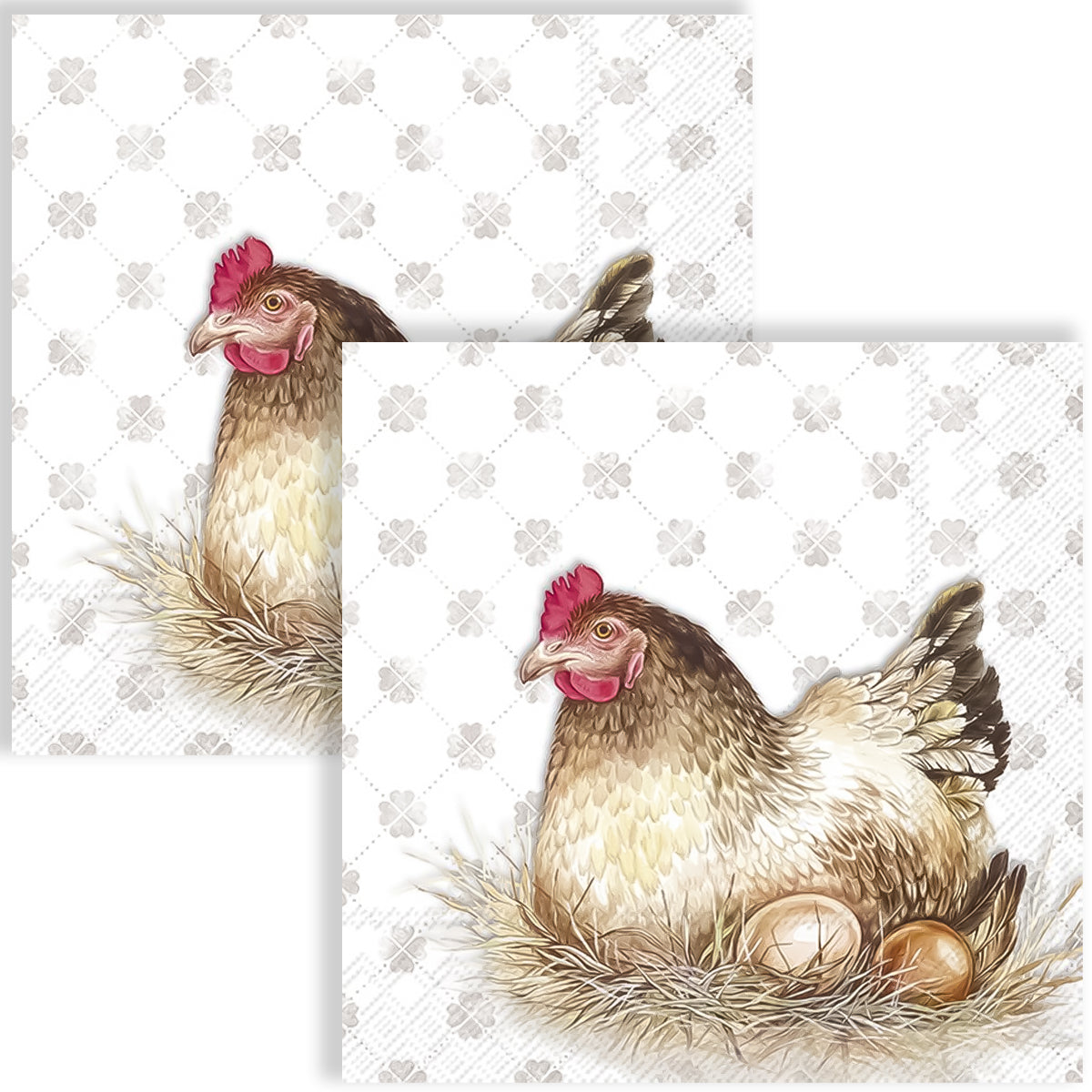 Guardanapo para Decoupage Ihr 33x33cm com 2 Unidades - Galo no Ninho