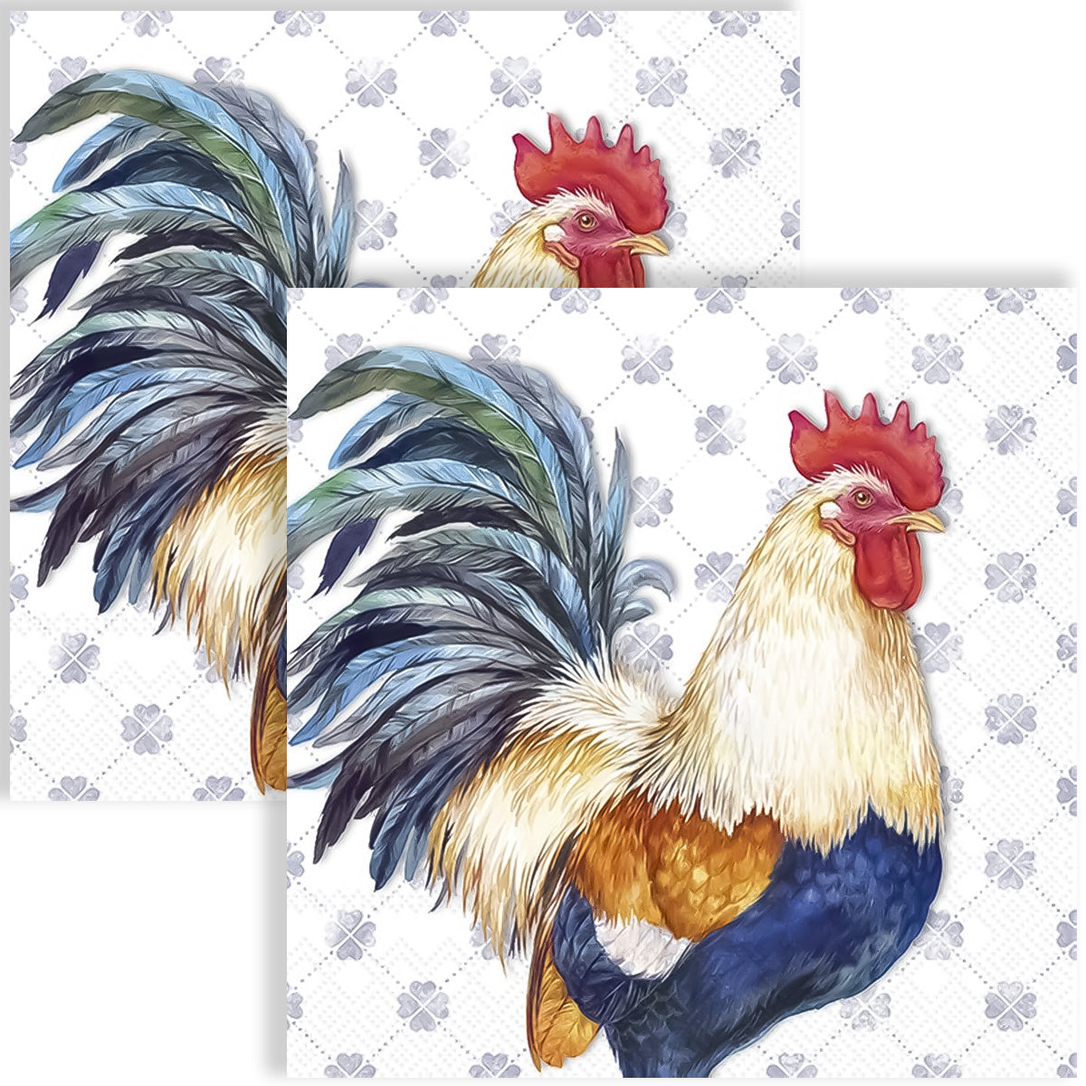 Guardanapo para Decoupage Ihr 33x33cm com 2 Unidades - Galo