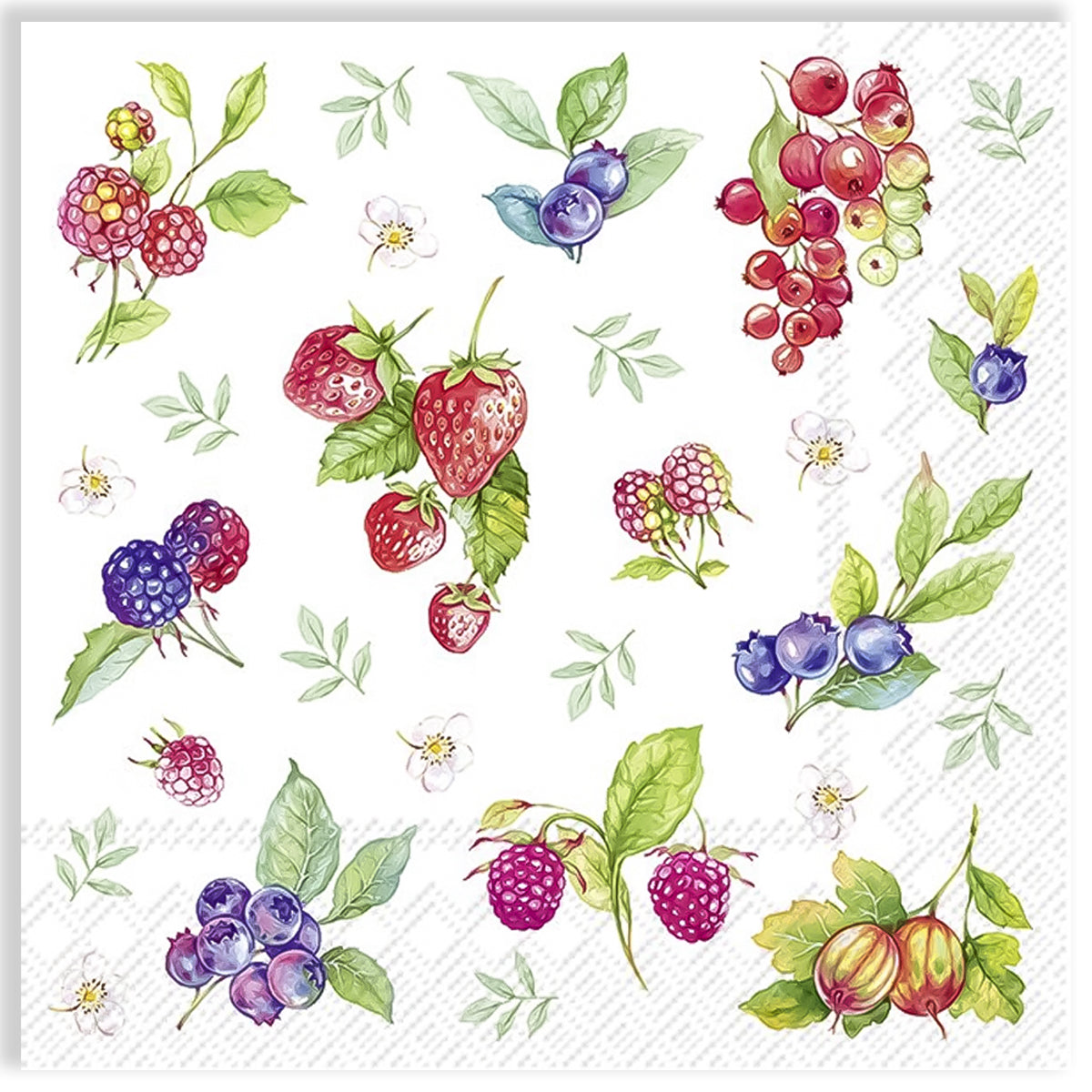 Guardanapo para Decoupage Ihr 33x33cm com 2 Unidades - Frutas Coloridas
