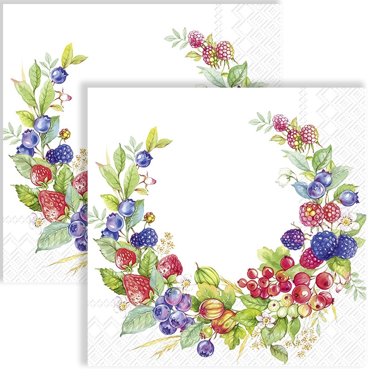 Guardanapo para Decoupage Ihr 33x33cm com 2 Unidades - Guirlanda de Frutas