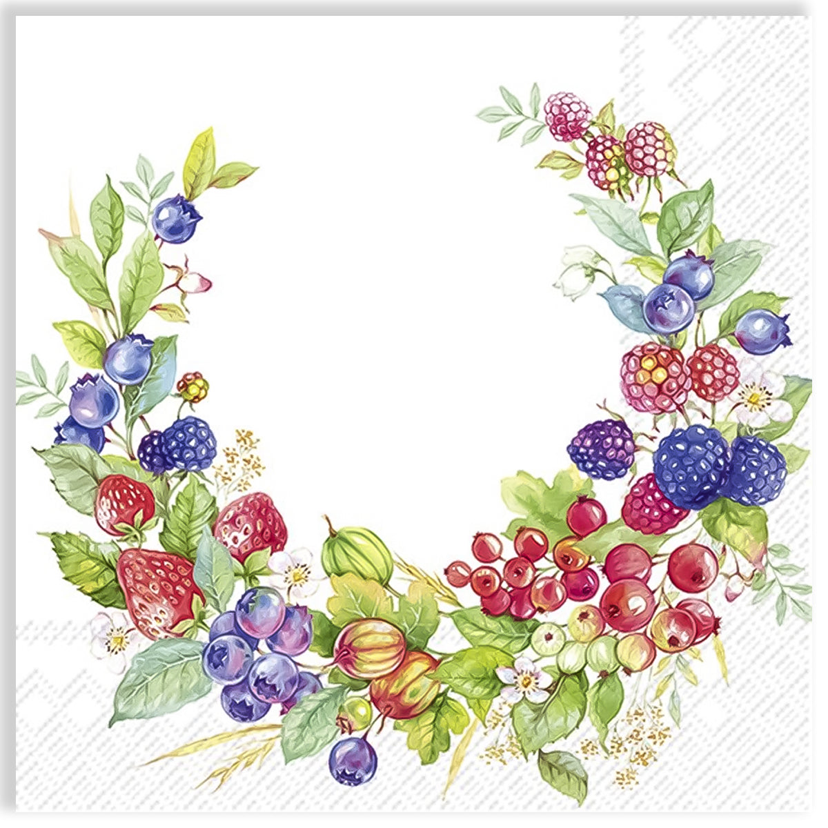 Guardanapo para Decoupage Ihr 33x33cm com 2 Unidades - Guirlanda de Frutas