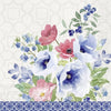 Guardanapo para Decoupage Ihr 33x33cm com 2 Unidades - Flores Bouquet Indigo