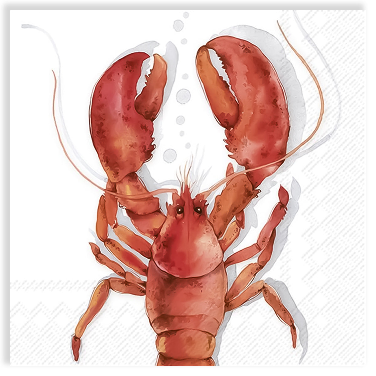 Guardanapo para Decoupage Ihr 33x33cm com 2 Unidades - Coral Lagosta