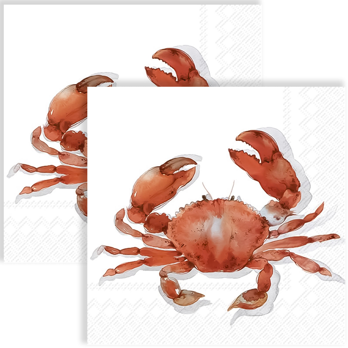 Guardanapo para Decoupage Ihr 33x33cm com 2 Unidades - Coral Caranguejo