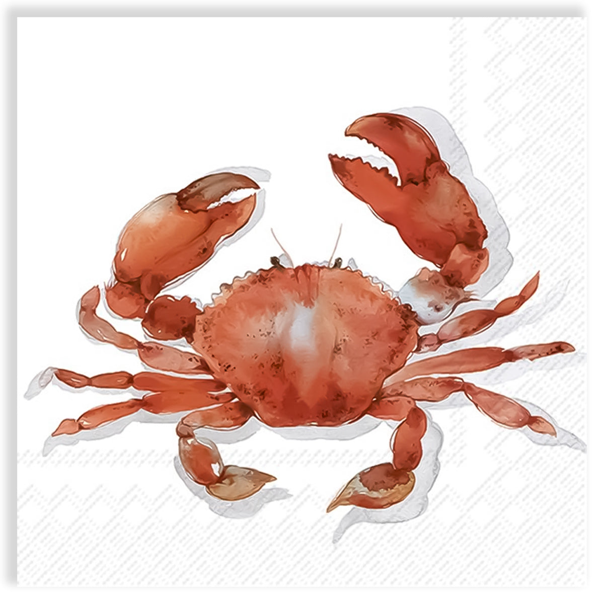 Guardanapo para Decoupage Ihr 33x33cm com 2 Unidades - Coral Caranguejo